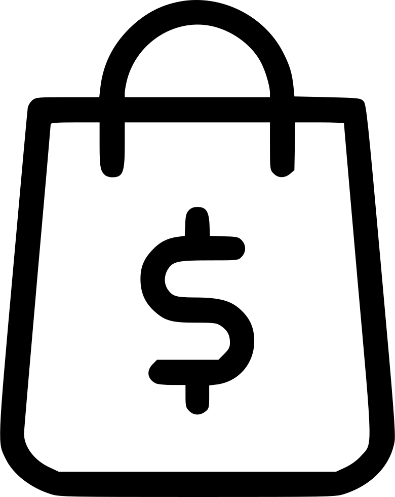 Shopping Bag Shop Money Finance Dollar - Shopping Bag Icon Png Clipart (780x980), Png Download