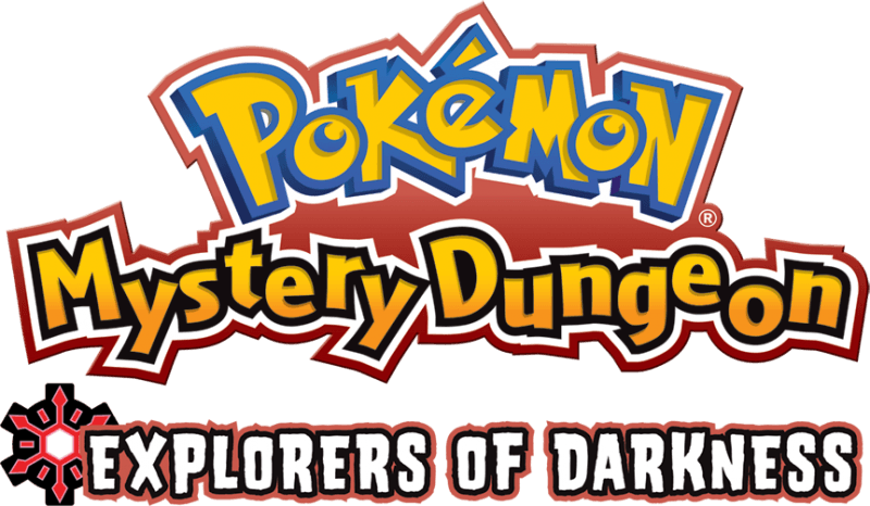 #explorers Of Darkness Logo En From The Official Artwork - Pokemon Mystery Dungeon Clipart (800x466), Png Download