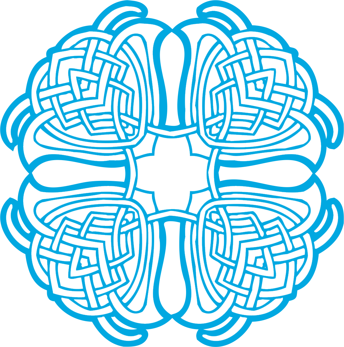 Celtic Ornaments Vector Free Proto-celtic - Rosace Dessin A Imprimer Facile Clipart (1096x1103), Png Download