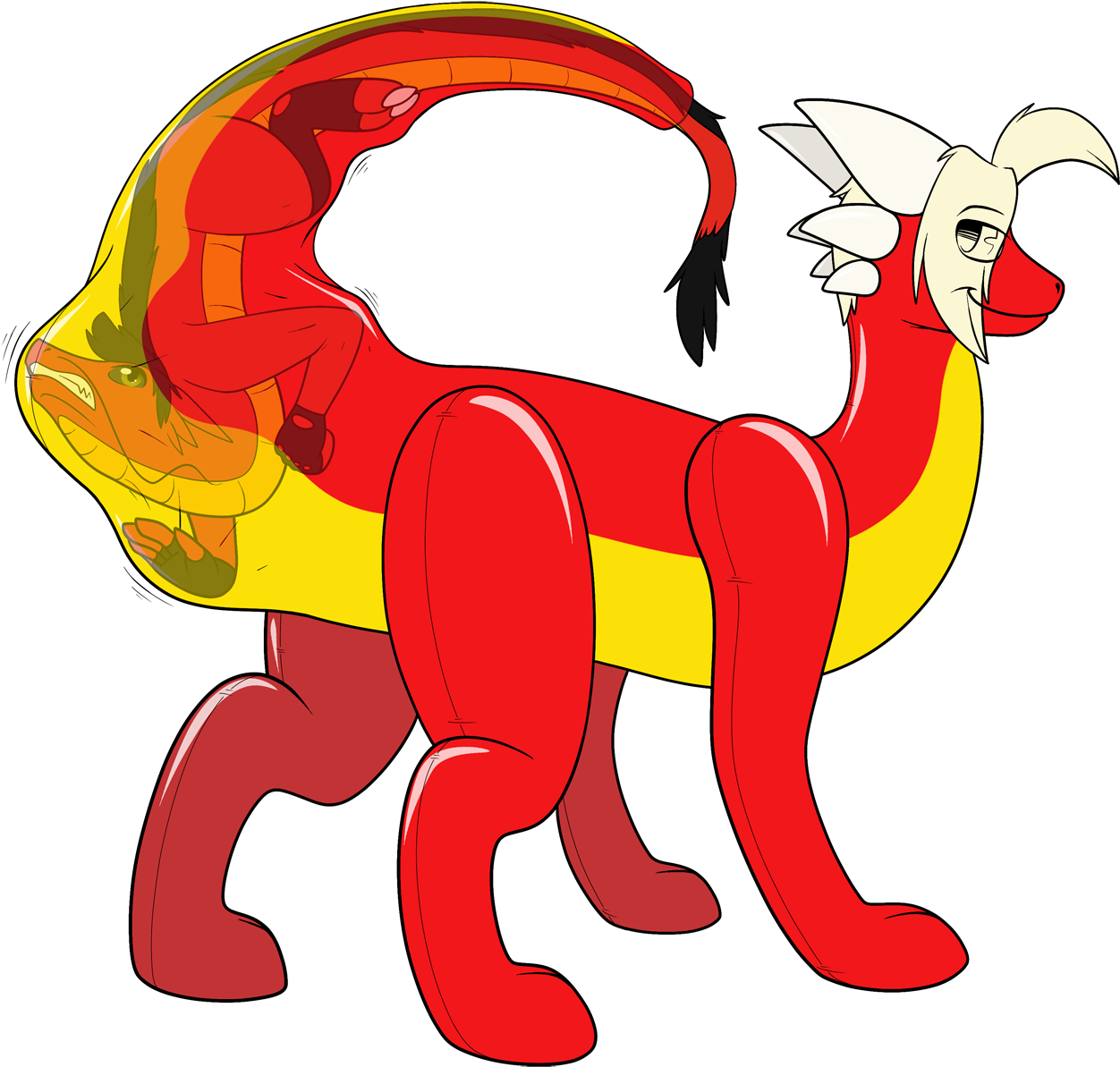 Prehensile Water Slide - Cartoon Clipart (1280x1223), Png Download