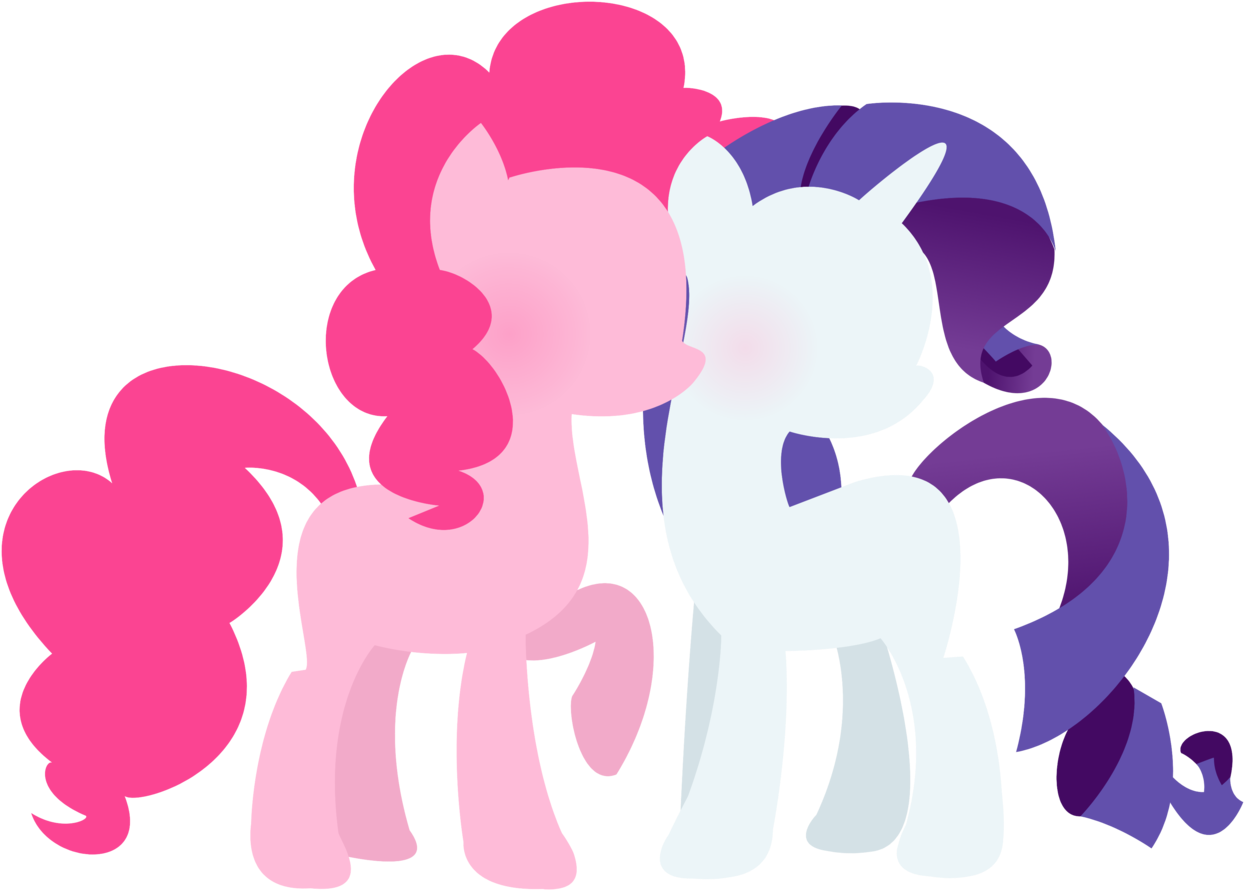 Artist Euphoriapony Blushing Implied Lesbian Raripie - Illustration Clipart (1280x932), Png Download