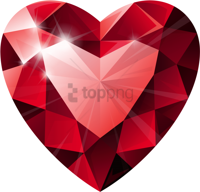Diamond Png Red - Ruby Heart Clipart (850x813), Png Download