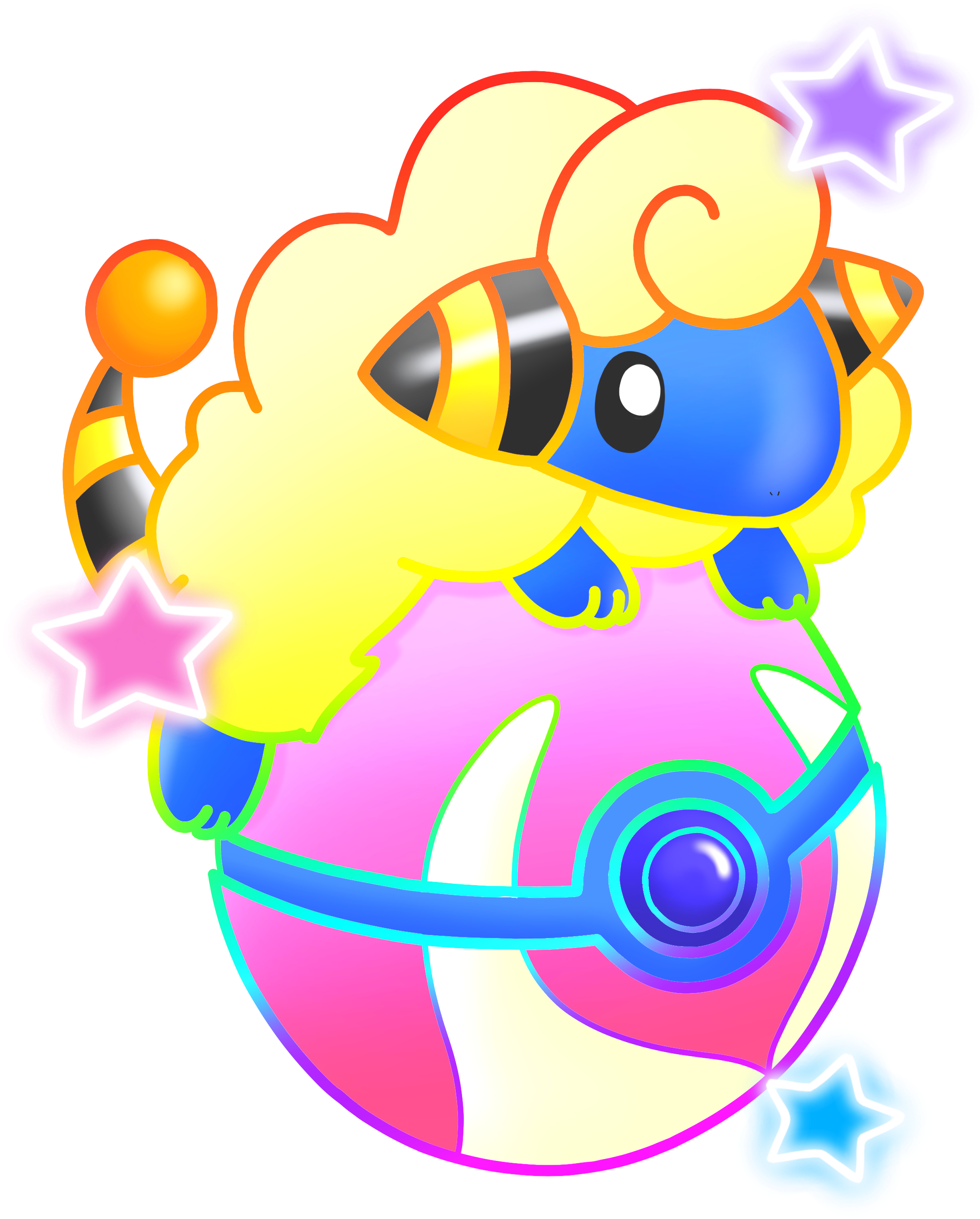 Mareep Pokeball Sticker Clipart (2161x2687), Png Download