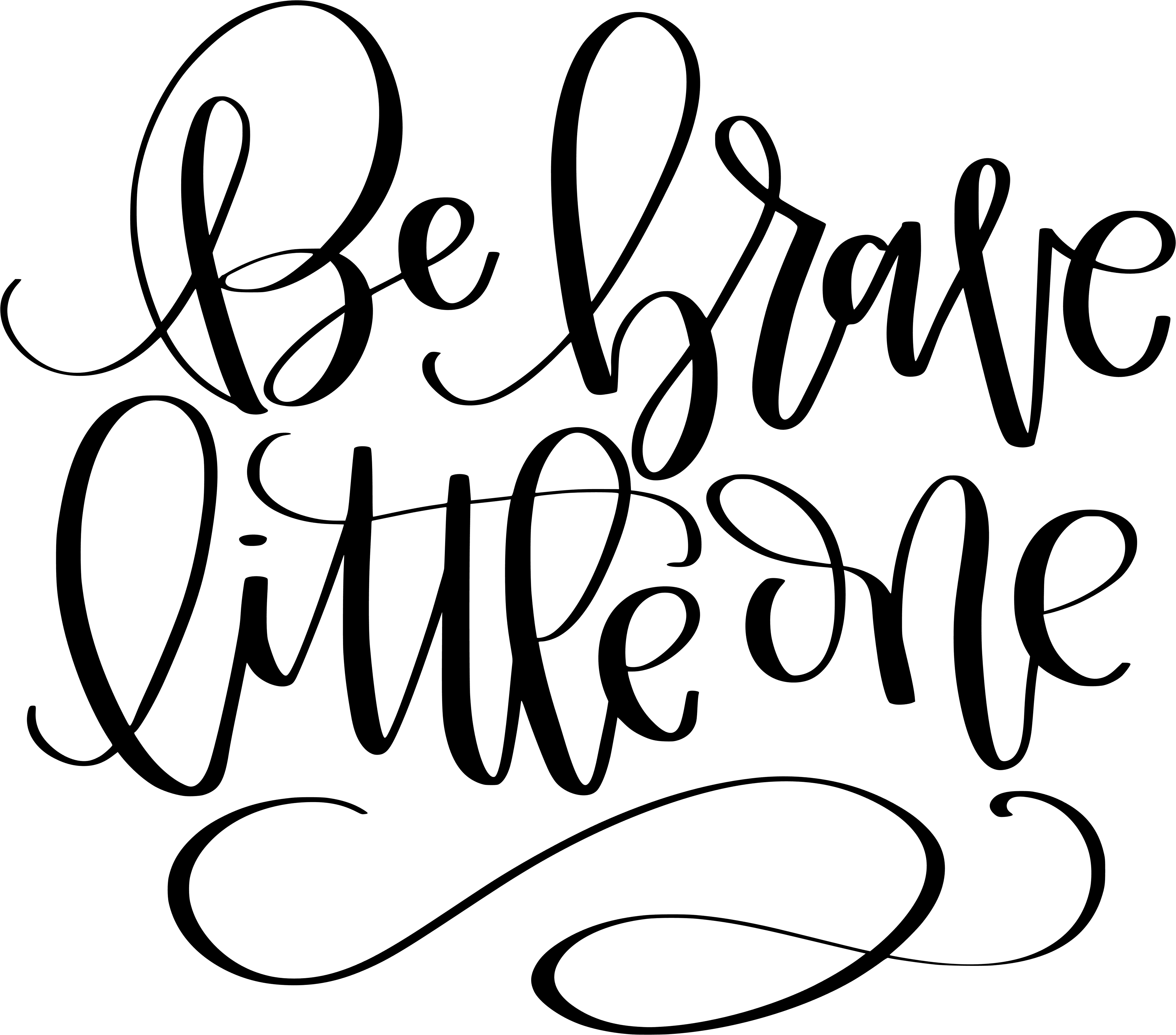 Calligraphy Clipart (3894x3426), Png Download