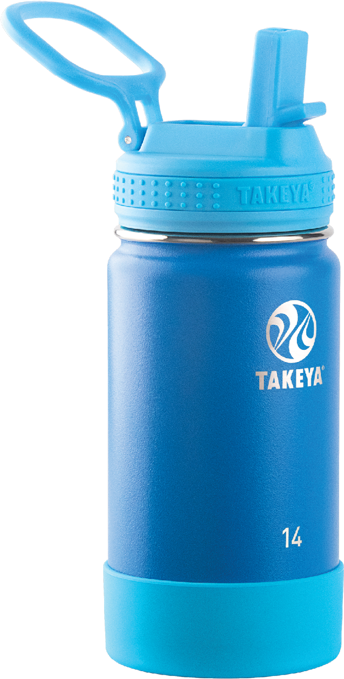 Takeya Actives Kids Stainless Steel Water Bottle W/straw - Water Bottle For Older Kids Clipart (2048x2048), Png Download
