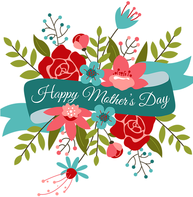 1/9 - Floral Happy Mothers Day Clipart (620x700), Png Download
