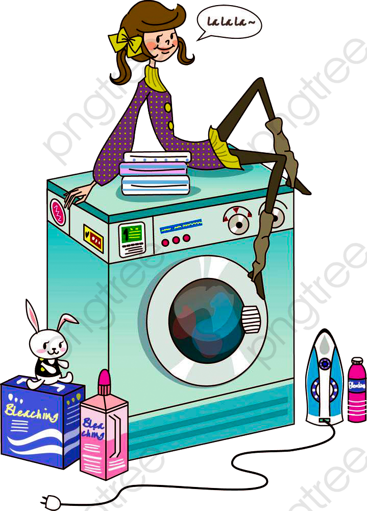 Clean Clothes Clipart - Washing Machine Clip Art - Png Download (719x1000), Png Download