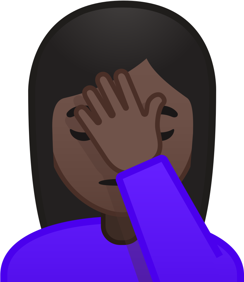 Noto Emoji Oreo 1f926 1f3ff 200d - Emoji Mujer Con Mano En La Cara Significado Clipart (1024x1024), Png Download