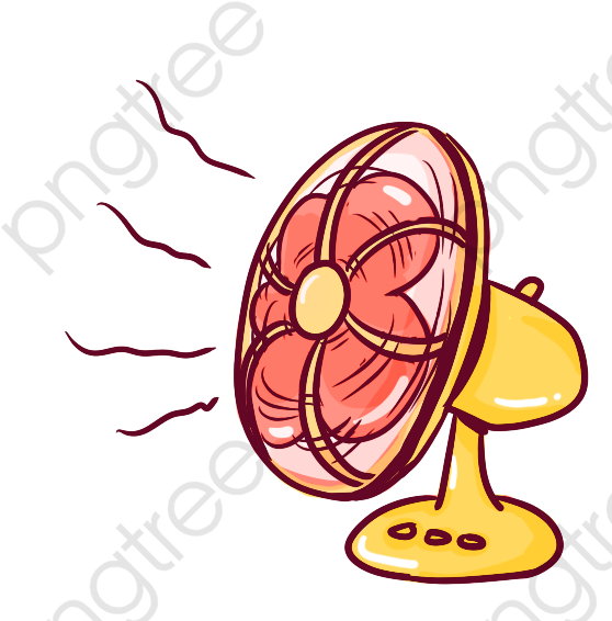 Apron Clipart Yellow - 卡通 電 風扇 - Png Download (640x640), Png Download