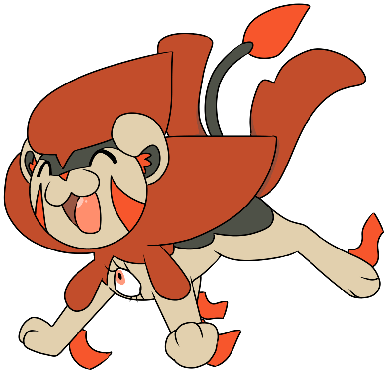 Pokefusion Litleo X Jirachi Litachui Deadxqueen - Cartoon Clipart (900x900), Png Download