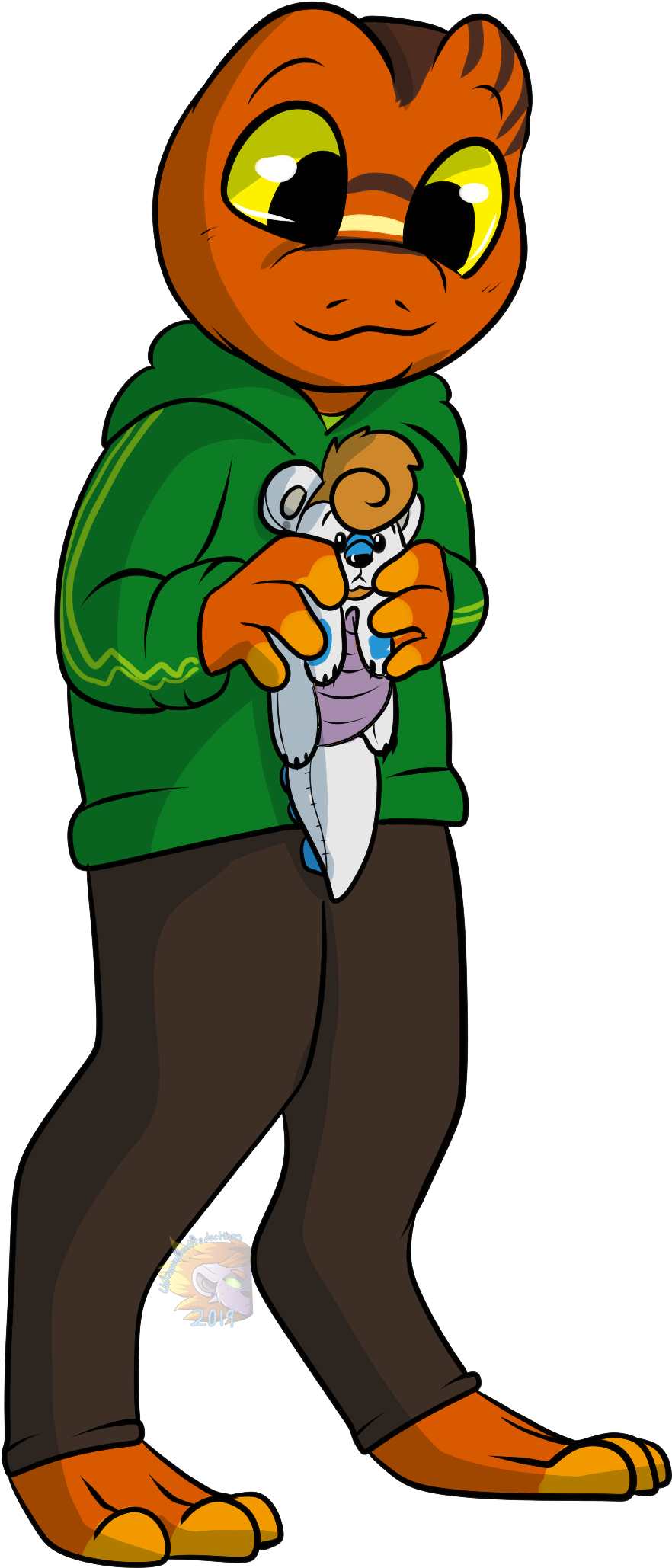 C Froggy Hold Plush - Cartoon Clipart (2500x2500), Png Download