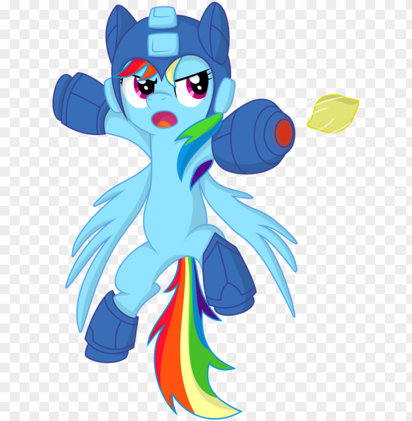 Download Rainbow Dash Megaman Png Images Background - Mega Man Clipart (840x859), Png Download