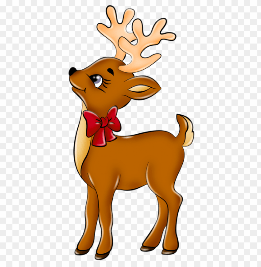 Cute Reindeer Png - Un Renne De Noel Clipart (840x859), Png Download