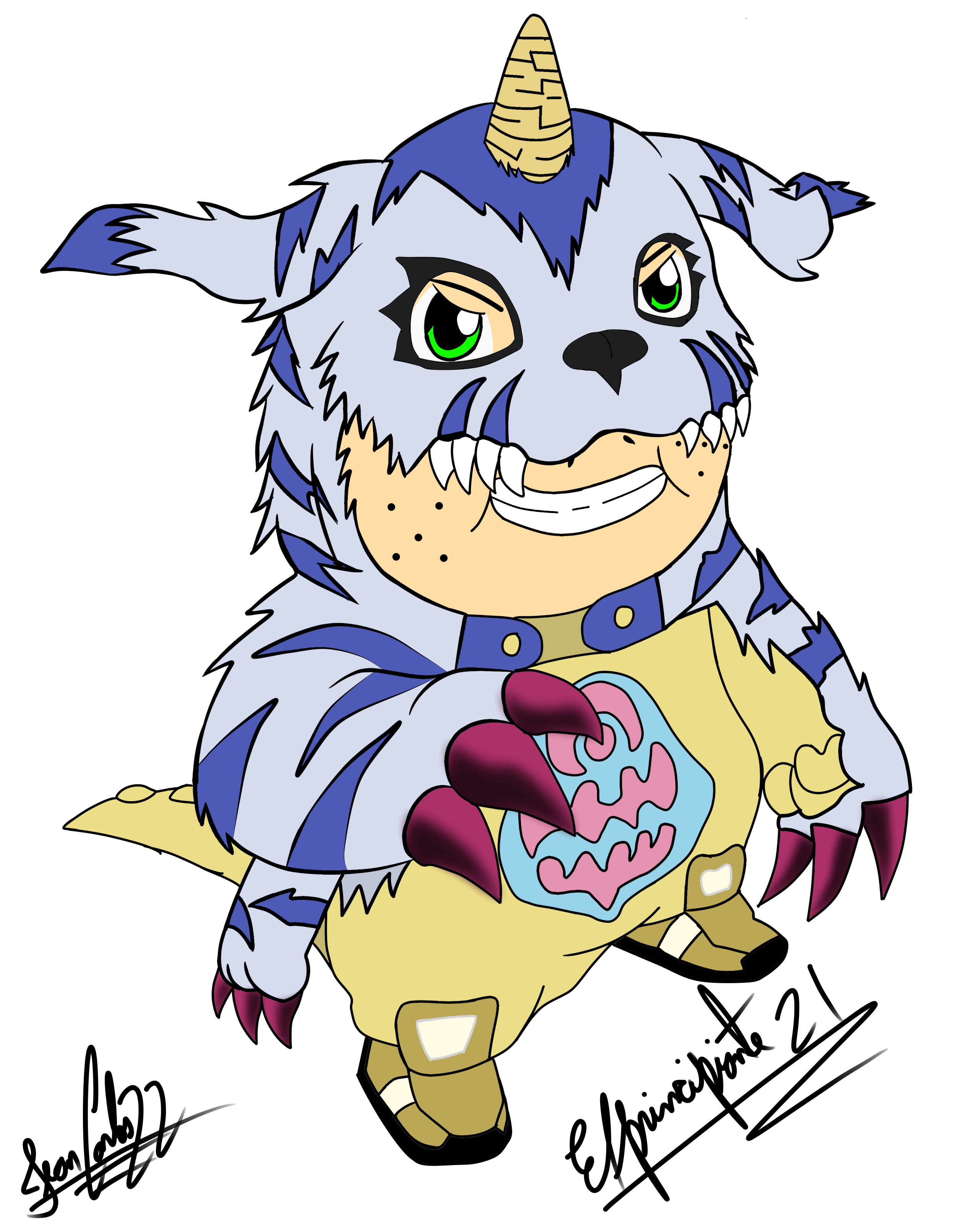 Gabumon Costume Edit - Cartoon Clipart (2575x3242), Png Download