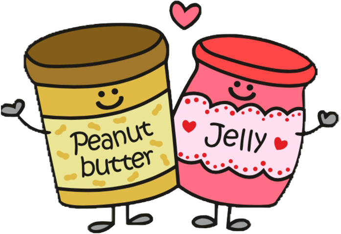 Cute Peanut Butter And Jelly Clipart (697x479), Png Download