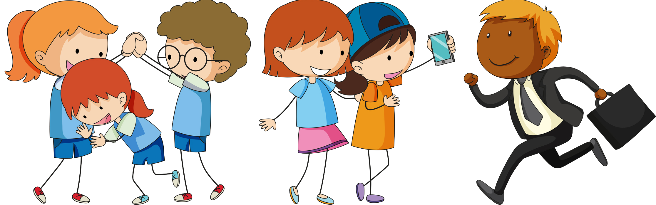 7 11 Ans Francophones, Cours À La Carte - Cartoon Clipart (2260x719), Png Download