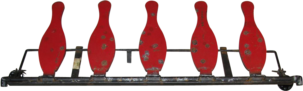 Vintage Iron Shooting Gallery Targets Unique Bowling - Ten-pin Bowling Clipart (975x975), Png Download