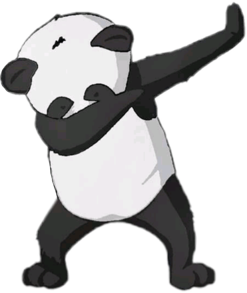 Pro Sticker - Panda Dabbing Transparent Background Clipart (509x605), Png Download
