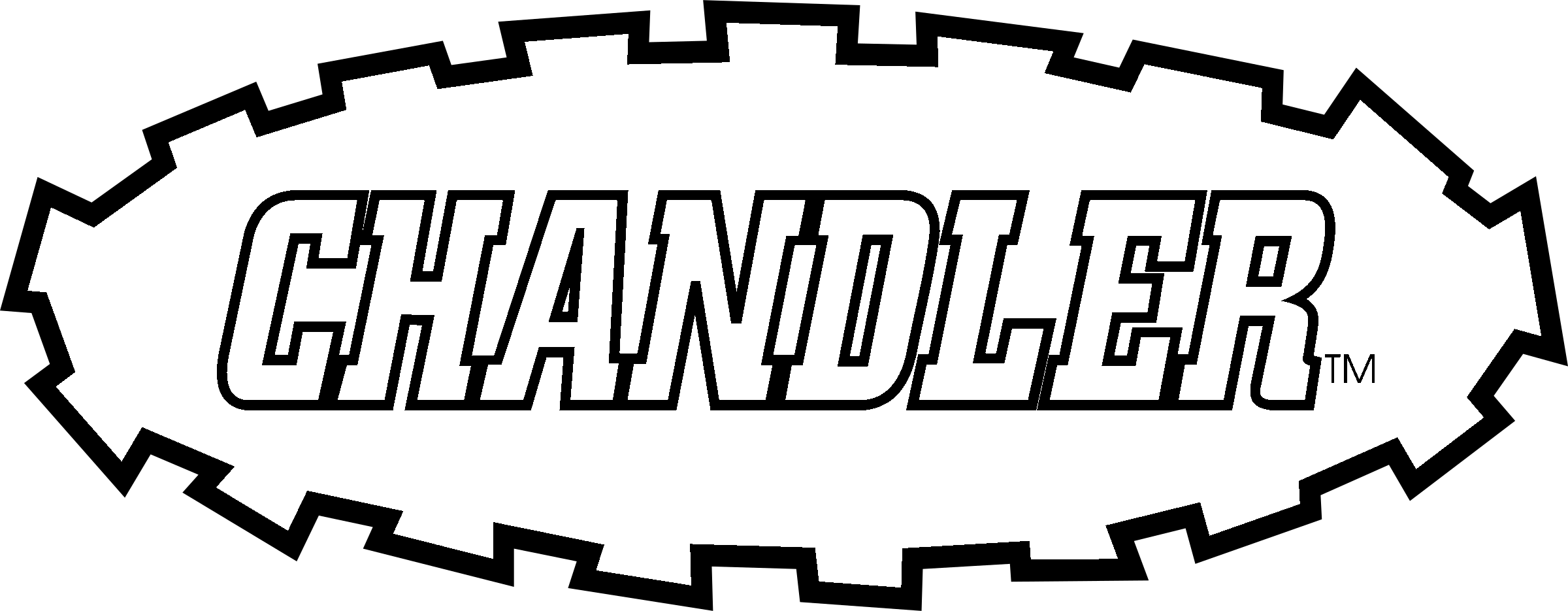 Chandler Skates Logo Black And White - Chandler Clipart (2400x935), Png Download