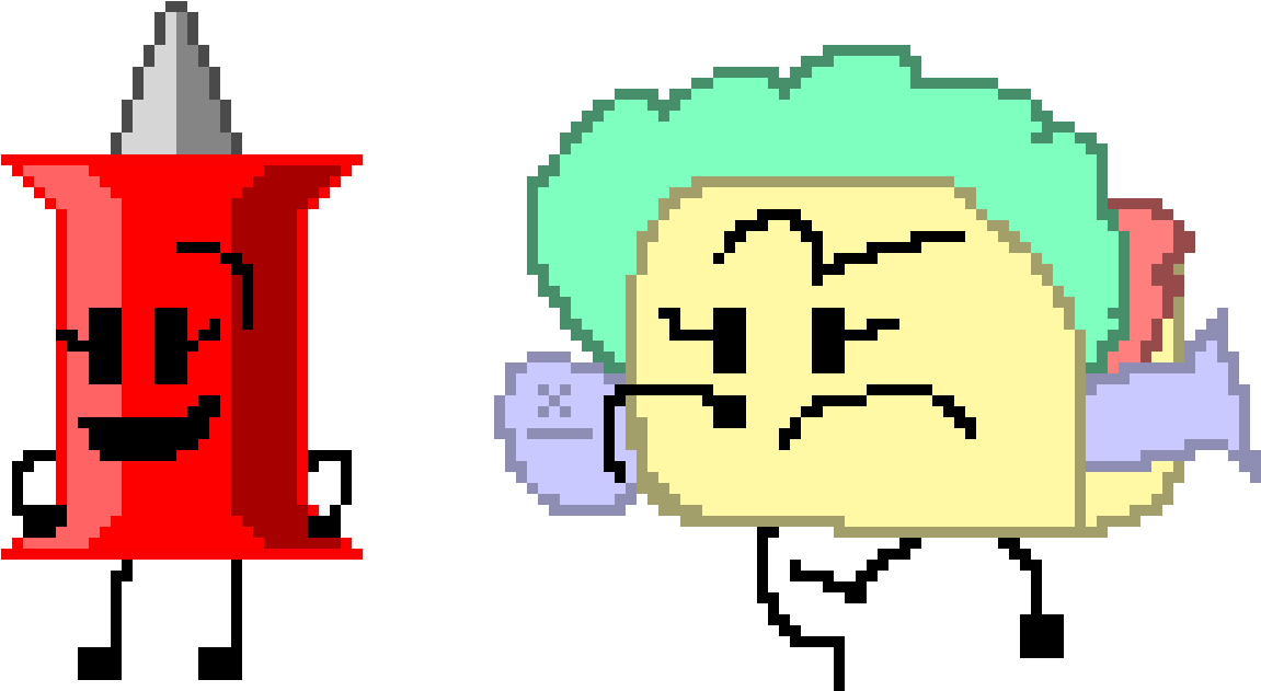 Bfdi Pin And Taco Clipart (1300x680), Png Download