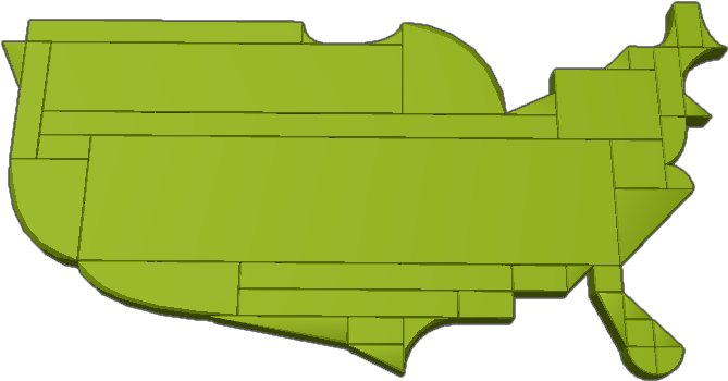 Amerriicaa Well, Just A Map Of It - Cartoon Clipart (768x768), Png Download