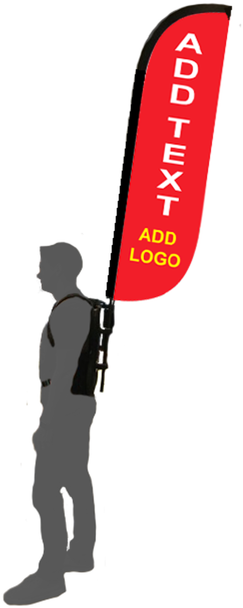 Backpack Feather Flag Custom 61510 17193 - Flag Clipart (960x1280), Png Download