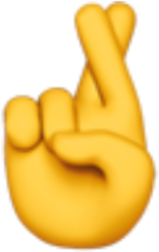 Bestfriends Sticker - Emoji De Los Dedos Cruzados Clipart (1024x1024), Png Download