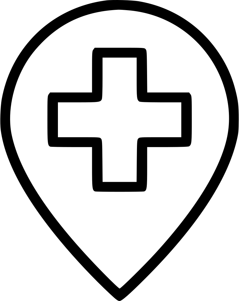 Hospital Map Marker Pin Doctor Comments - Clip Art Hospital Symbol - Png Download (780x980), Png Download