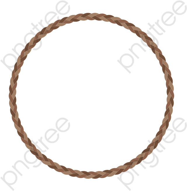 Brown Border Three Braided - Circle Clipart (800x800), Png Download