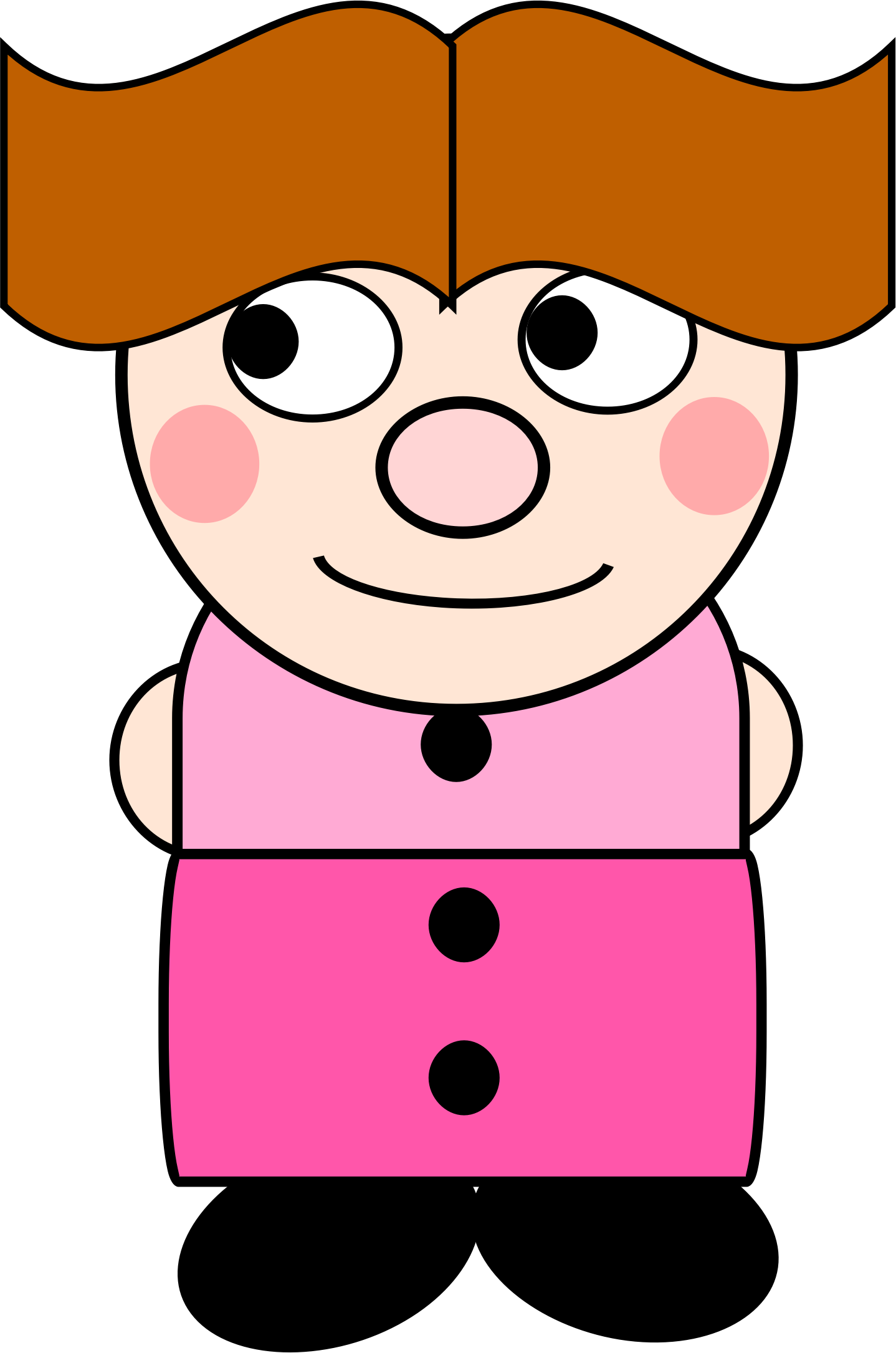 This Free Icons Png Design Of Girl 1 - Cartoon Clipart (1438x2171), Png Download