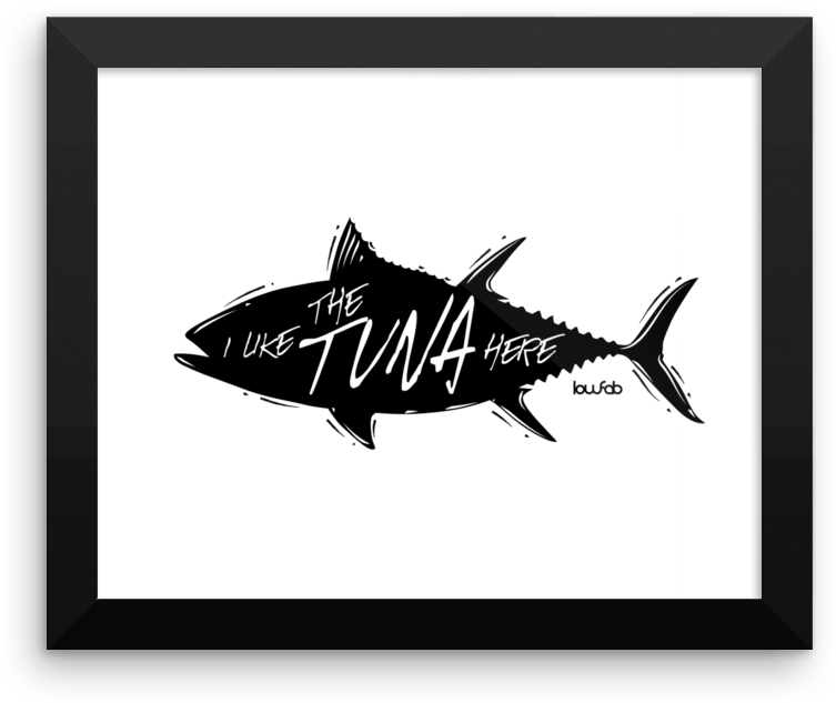 I Like The Tuna Here - Tiger Shark Clipart (1000x1000), Png Download