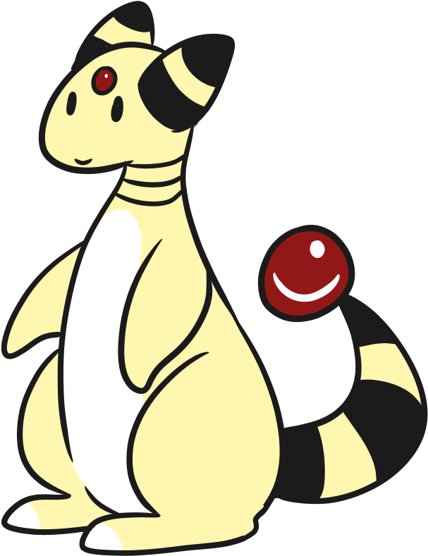 Ampharos Png - Avatar Redraw - Cartoon - Cartoon Clipart (607x789), Png Download