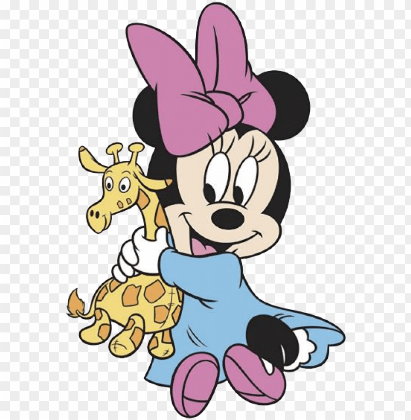 Minnie Mouse Baby Giraffe Clipart (840x859), Png Download