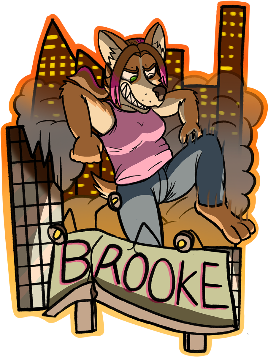 Blfc Badge Commission For Durnkcorgi - Cartoon Clipart (983x1280), Png Download