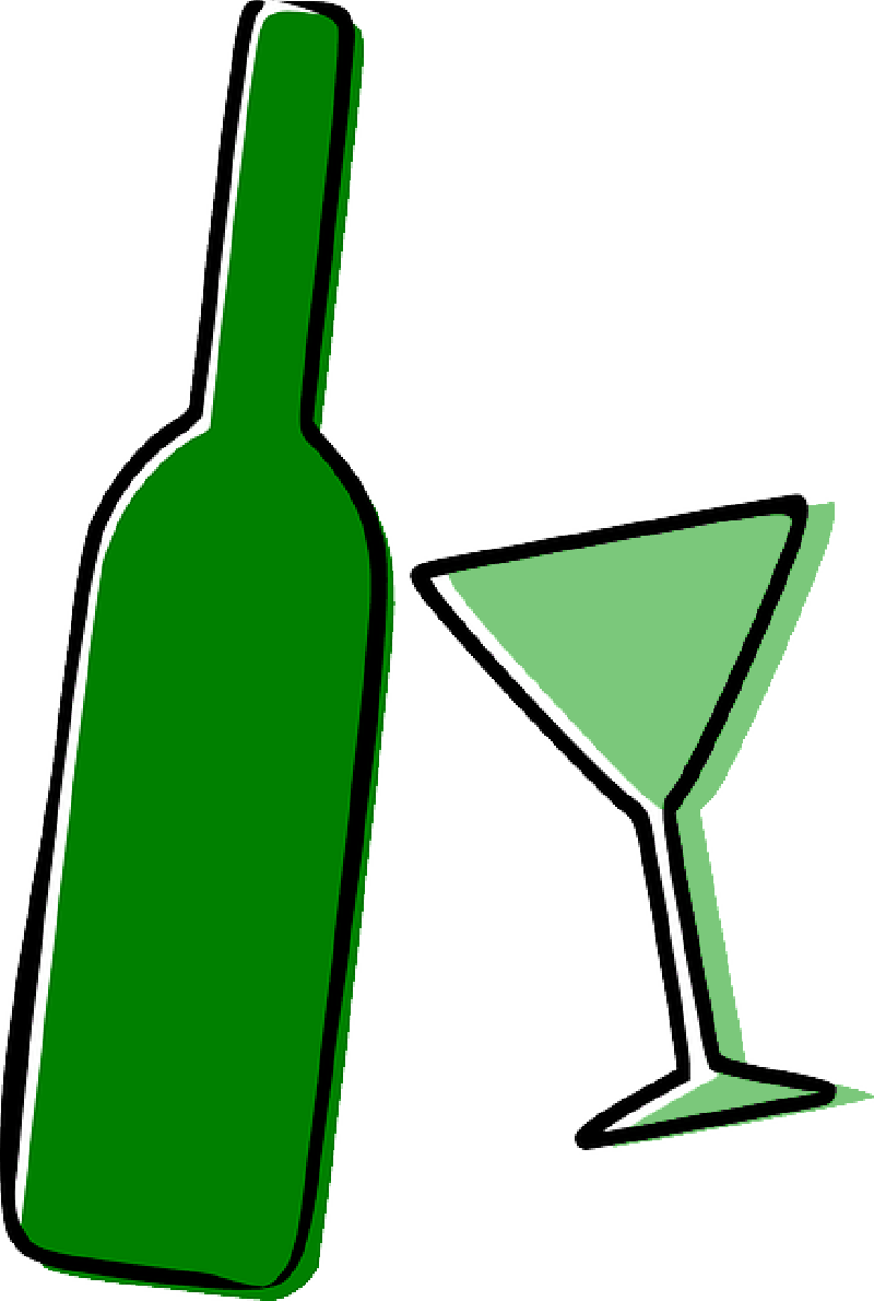 Alcohol Bottle Drinks Drunk Glass - Alcohol Clipart - Png Download (800x1190), Png Download