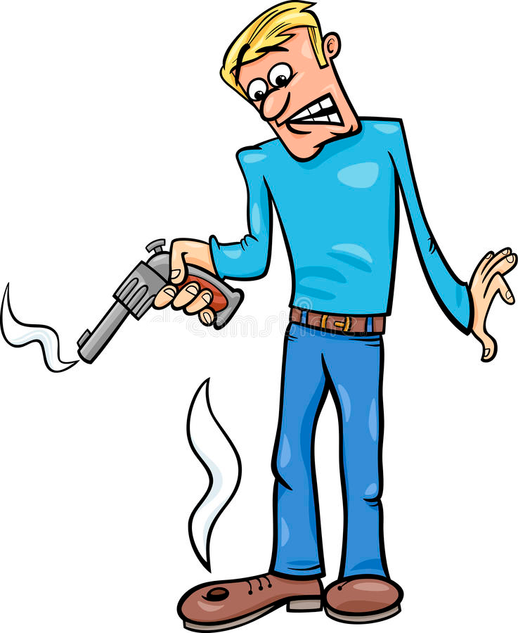 Shooting Yourself In The Foot Cartoon Clipart (737x900), Png Download