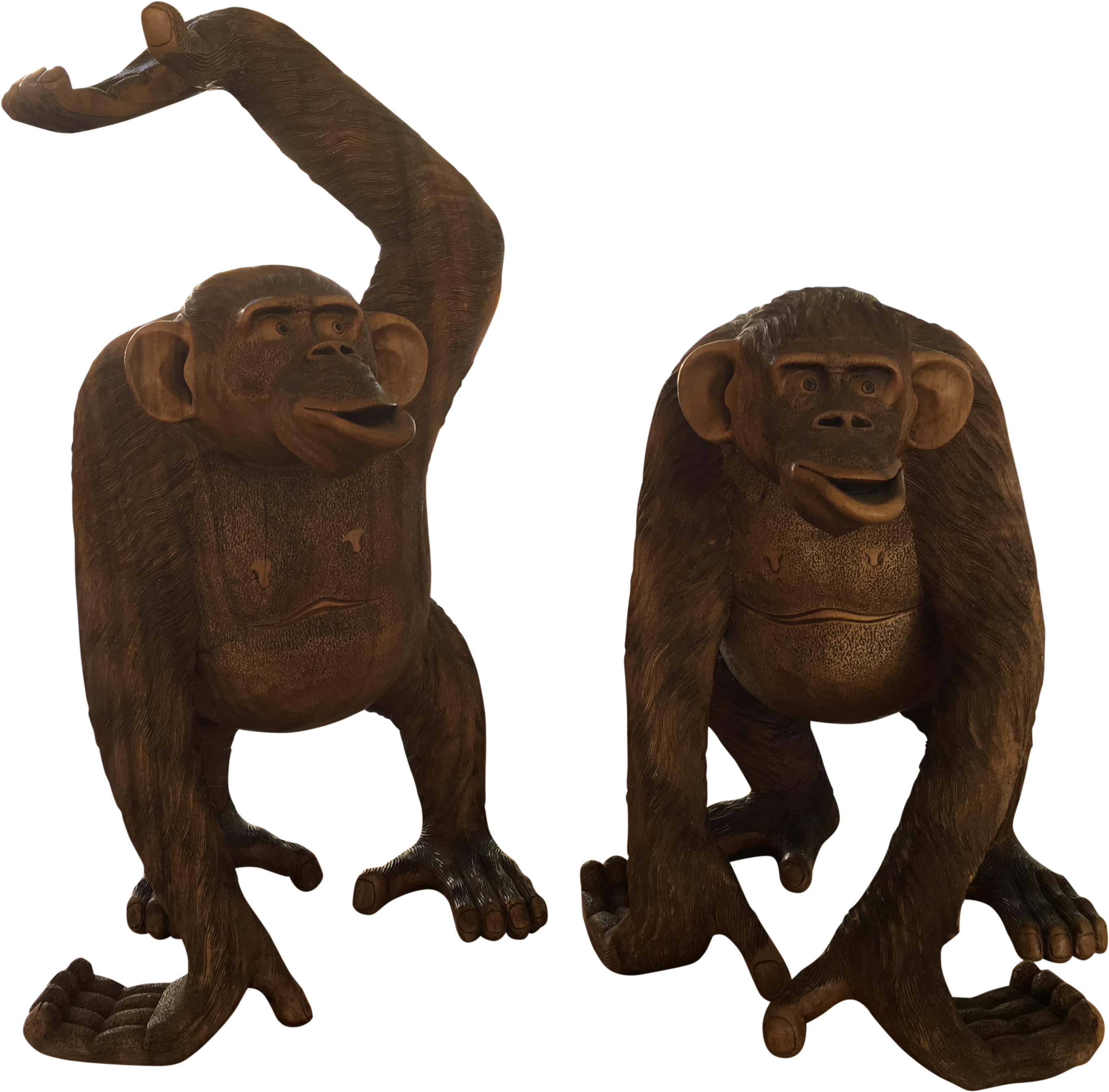 Collection Of Free Chimpanzee Drawing Download On - Statue Clipart (3032x2987), Png Download