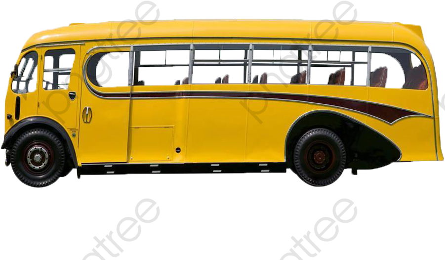 Bus Clipart Vintage - Bus School Psd - Png Download (900x600), Png Download
