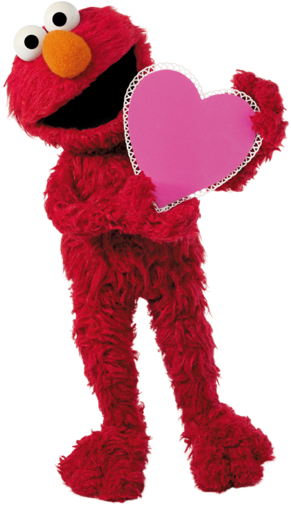 Elmo In Love Gif Clipart (439x750), Png Download
