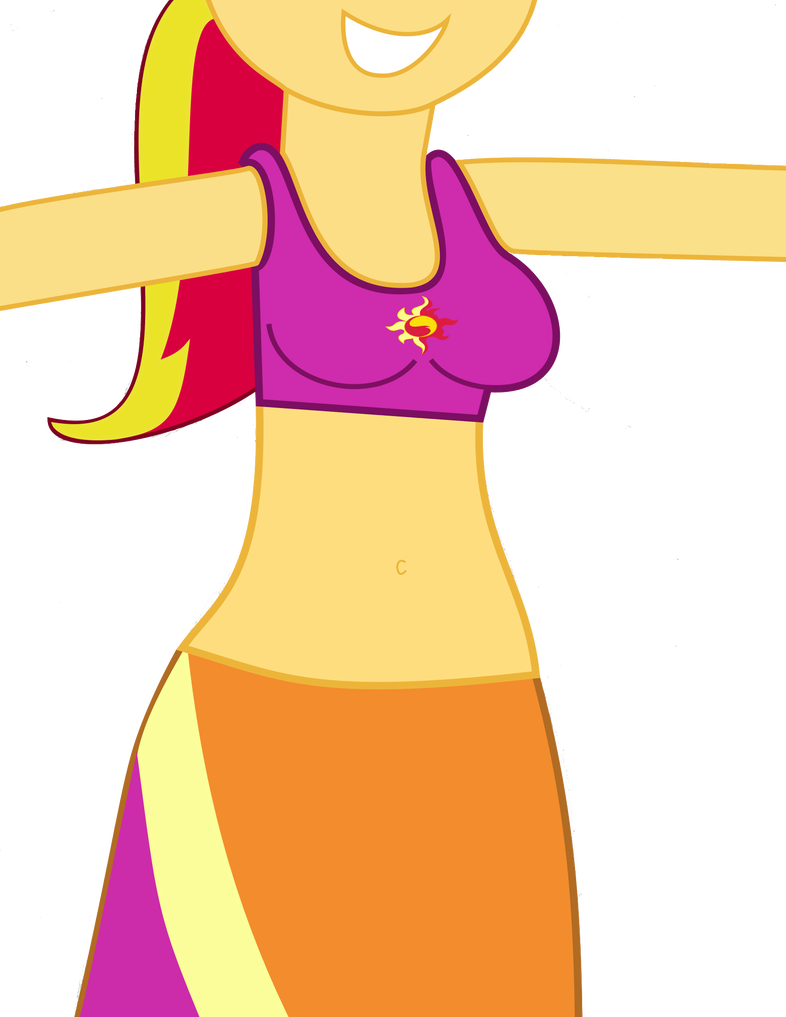 Stomach Clipart Belly Button - My Little Pony Equestria Girls Sunset Shimmer Tummy - Png Download (786x1017), Png Download