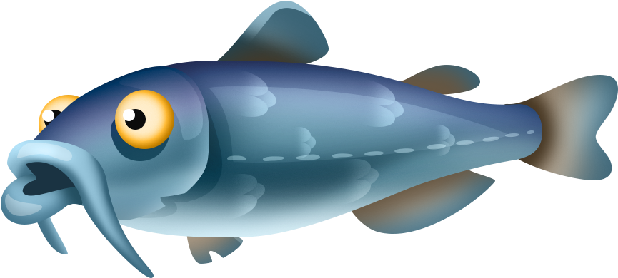 Yellow Belly Bullhead - Fish Clipart (865x390), Png Download