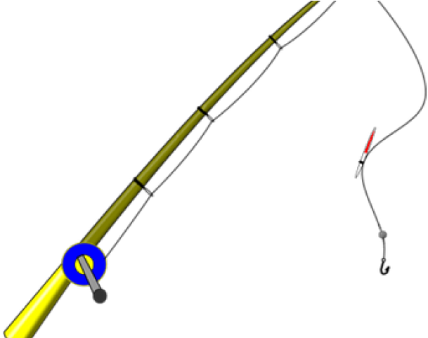 Barber Pole Art - Fishing Rod For Kids Clipart (640x480), Png Download