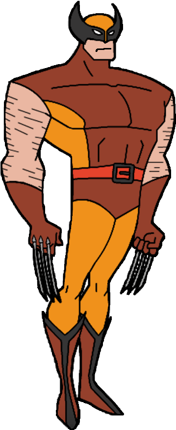 Bruce Timm Style Wolverine By Apocalypsebob - Wolverine Bruce Timm Clipart (359x878), Png Download