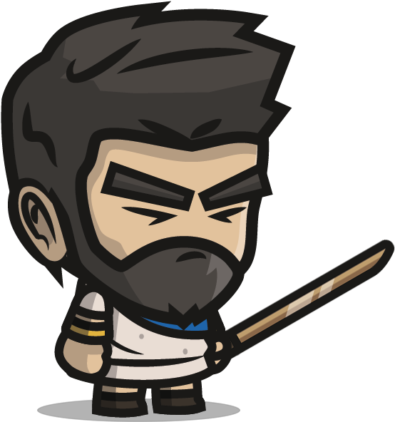 23 Super Beard - Cartoon Clipart (800x800), Png Download