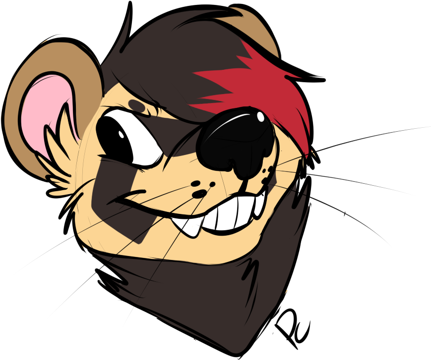 [c] Bandit Headshot By Pastelcore - Cartoon Clipart (906x753), Png Download
