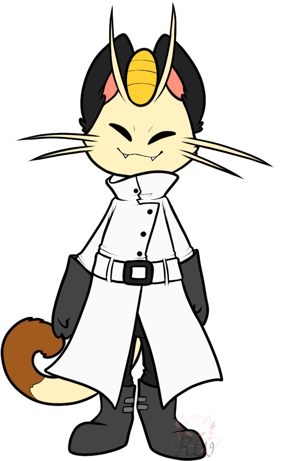 Labcoat Meowth - Cartoon Clipart (1000x1000), Png Download