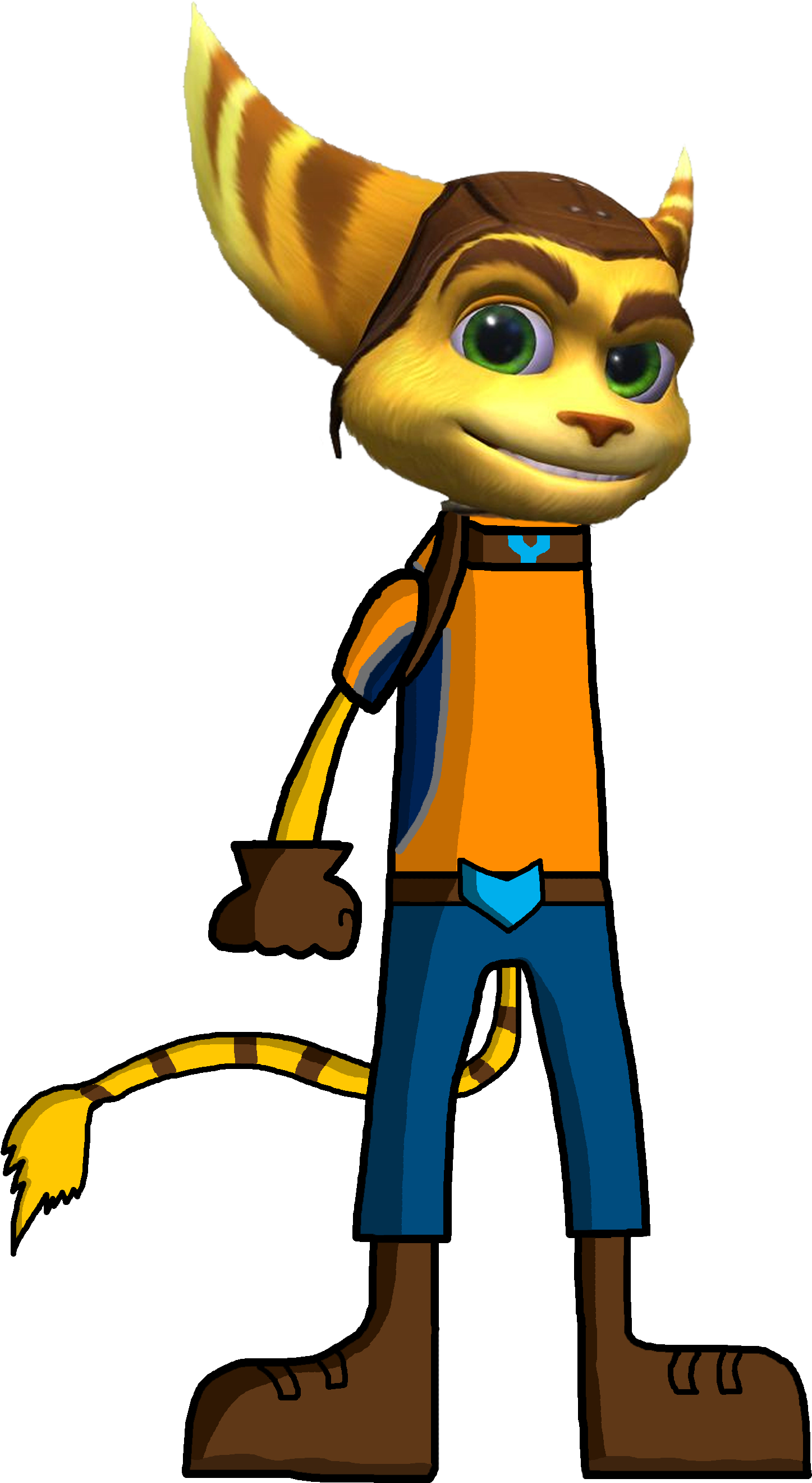 Ratchet New - Ratchet And Clank Clipart (1446x2754), Png Download