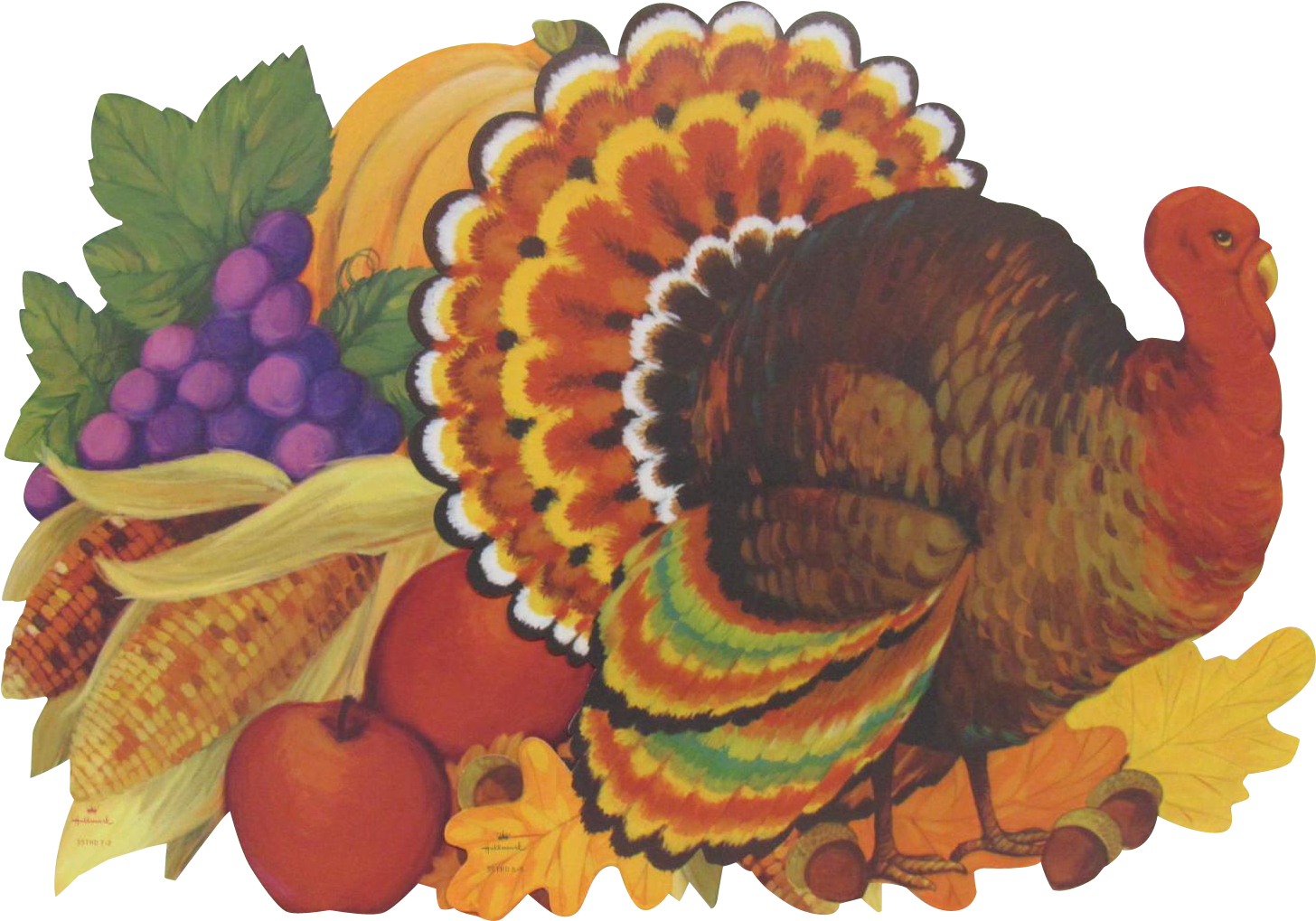 Pair Hallmark Turkey Pumpkin - Turkey Clipart (1455x1455), Png Download