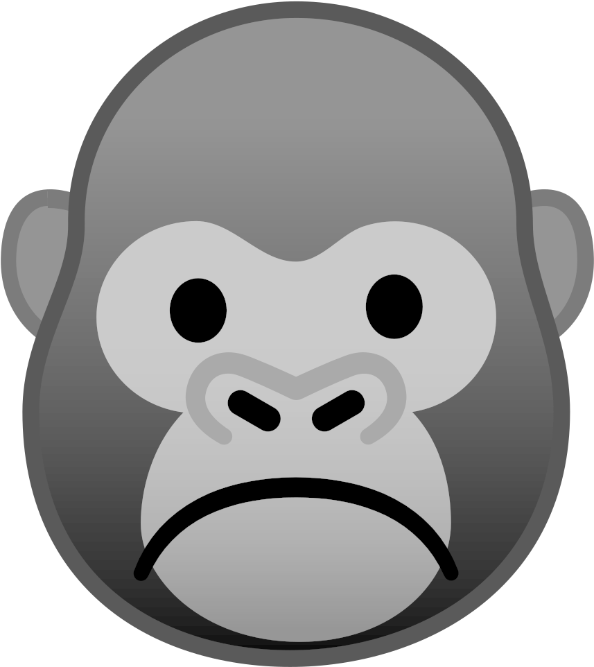 Noto Emoji Oreo 1f98d - Apple Gorilla Emoji Clipart (1024x1024), Png Download