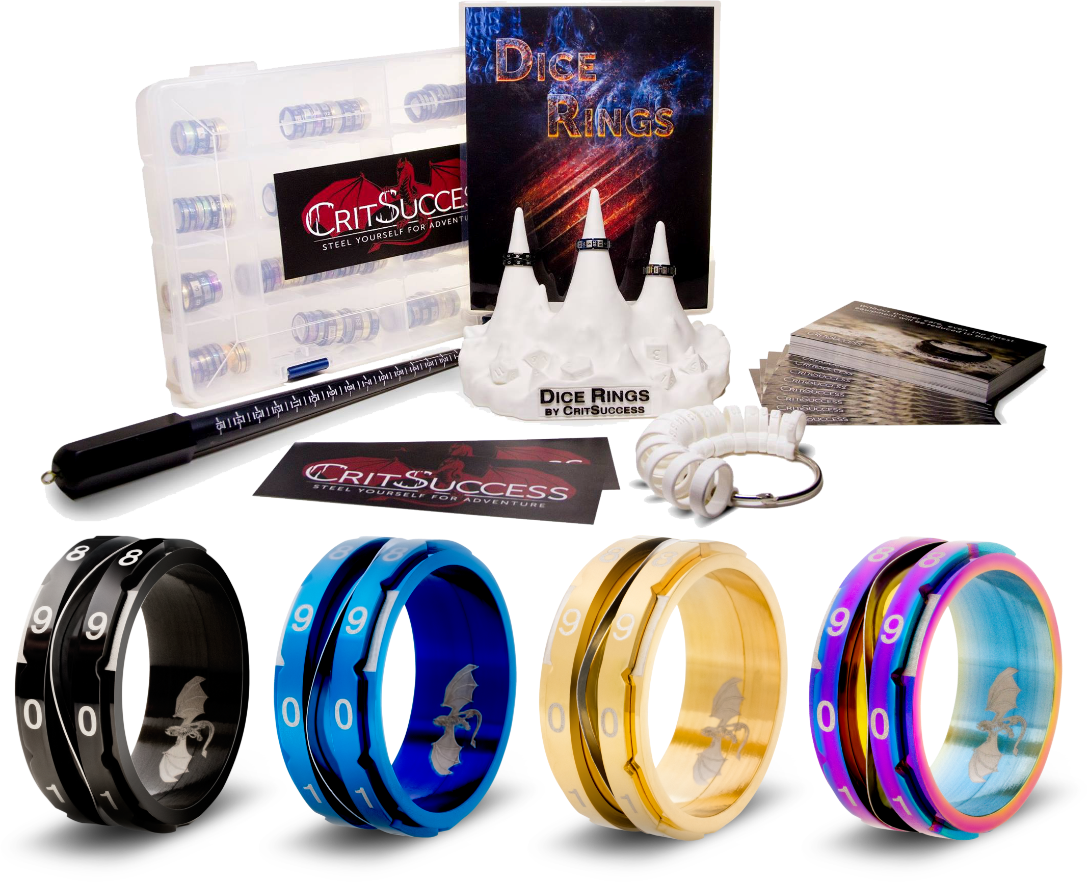 Life Counter Dice Ring 50ct Pack With Retail Starter Clipart (2135x1731), Png Download